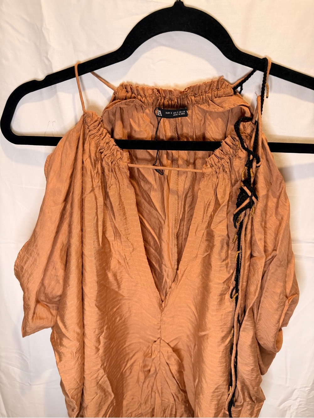 Zara Rust Brown Caftan style dress - Picture 3 of 9